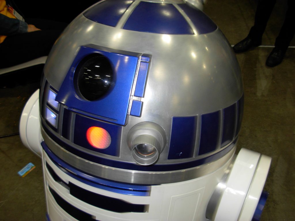 Life-sized, working replica of R2-D2 at LA Comic Con 2022.