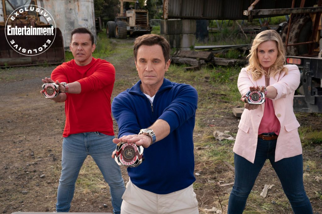 POWER RANGERS: ONCE & ALWAYS Steve Cardenas (Red Ranger / Rocky DeSantos), Catherine Sutherland (Pink Ranger / Kat Hillard) and Walter E. Jones (Black Ranger /Zack Taylor) in Mighty Morphin Power Rangers: Once & Always. CR: Hasbro/eOne