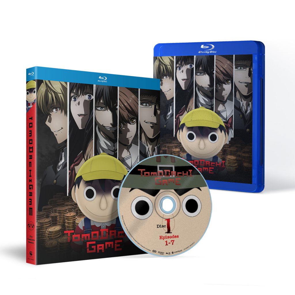 'Tomodachi Game - The Complete Season" Blu-ray spread.
