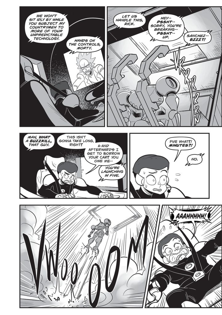 'Rick and Morty: The Manga Vol. 1 – Get in the Robot, Morty!' preview page 5.