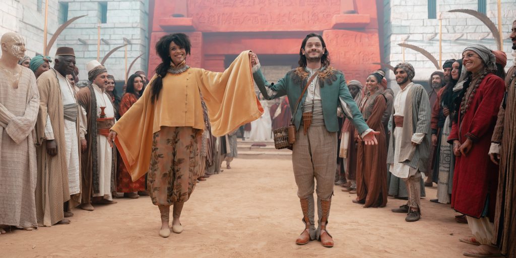 (L to R) Stefi Celma and Iwan Rheon in The Magic Flute