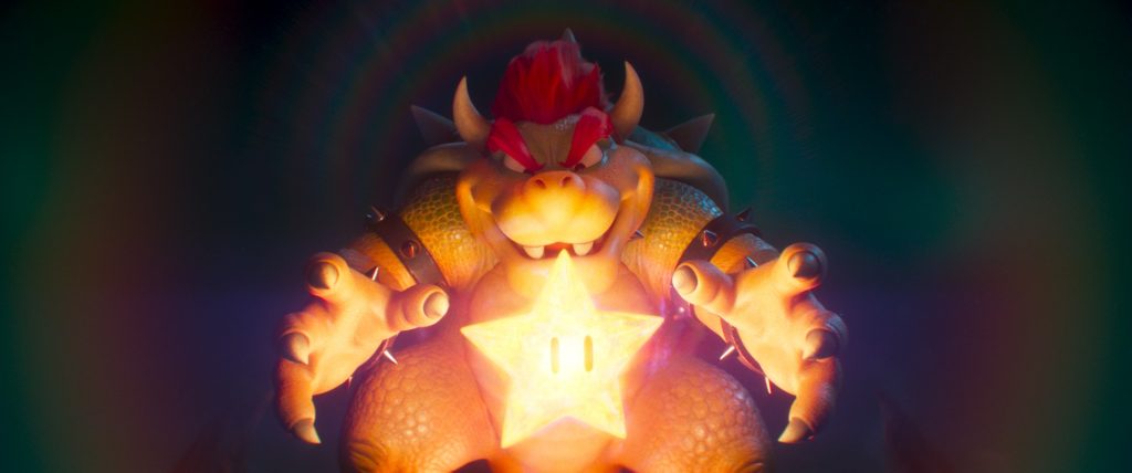 Bowser and the Power Star from The Super Mario Bros. Movie.