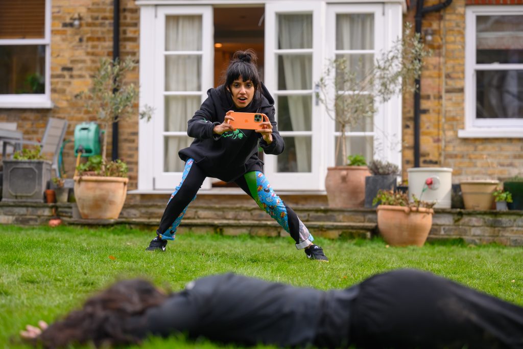 Ritu Arya stars as Lena in director Nida Manzoor’s POLITE SOCIETY, a Focus Features release. Credit: Parisa Taghizadeh / © 2023 FOCUS FEATURES LLC.