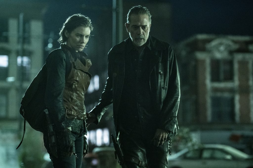 Lauren Cohan as Maggie Rhee, Jeffrey Dean Morgan as Negan - The Walking Dead: Dead City - Photo Credit: Peter Kramer/AMC