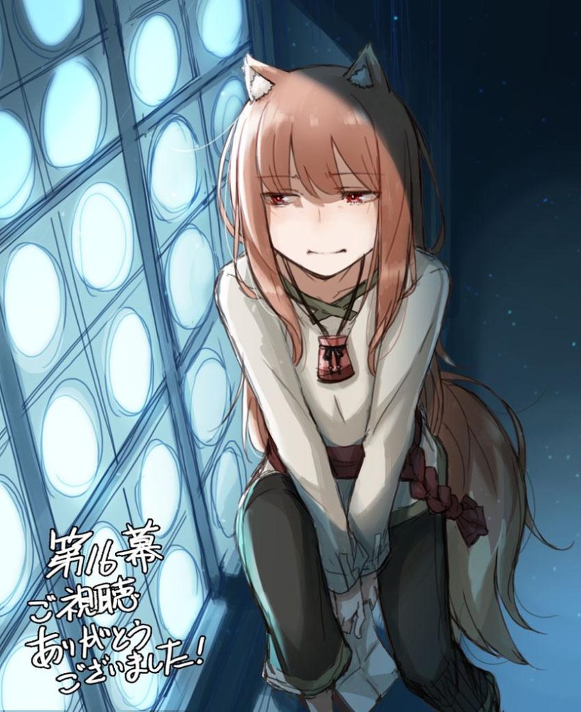 Spice and Wolf: MERCHANT MEETS THE WISE WOLF Ep. 16 "Night of the Festival and Misaligned Gear" episode visual by Jū Ayakura.