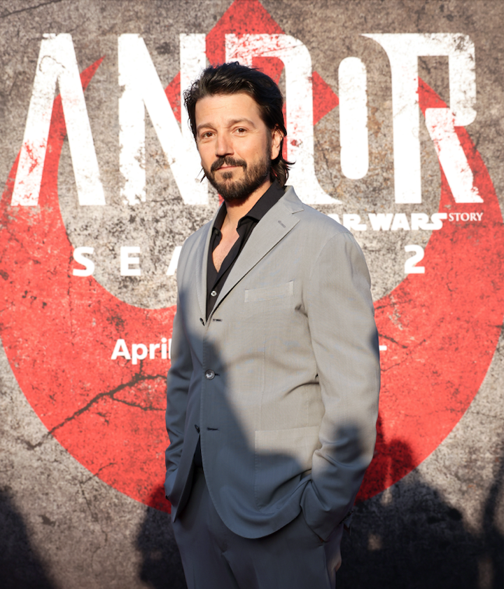 	LOS ANGELES, CALIFORNIA - APRIL 14: Diego Luna attends the Andor Season 2 Special Celebration Launch Event at El Capitan Theatre on April 14, 2025 in [Hollywood], California. (Photo by Rodin Eckenroth/Getty Images for Disney)