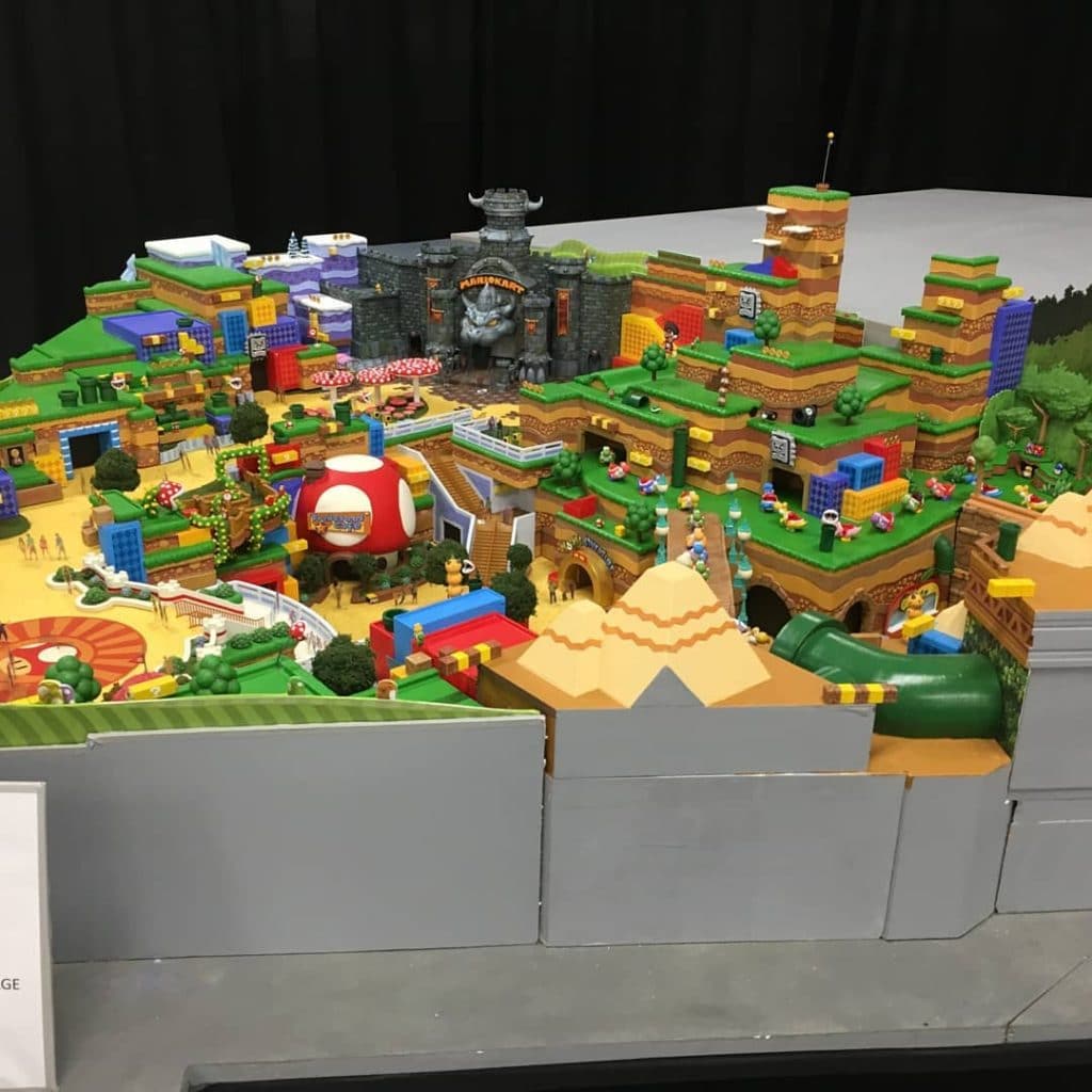 Leaked photo of the model of Super Nintendo World for Universal Orlando.