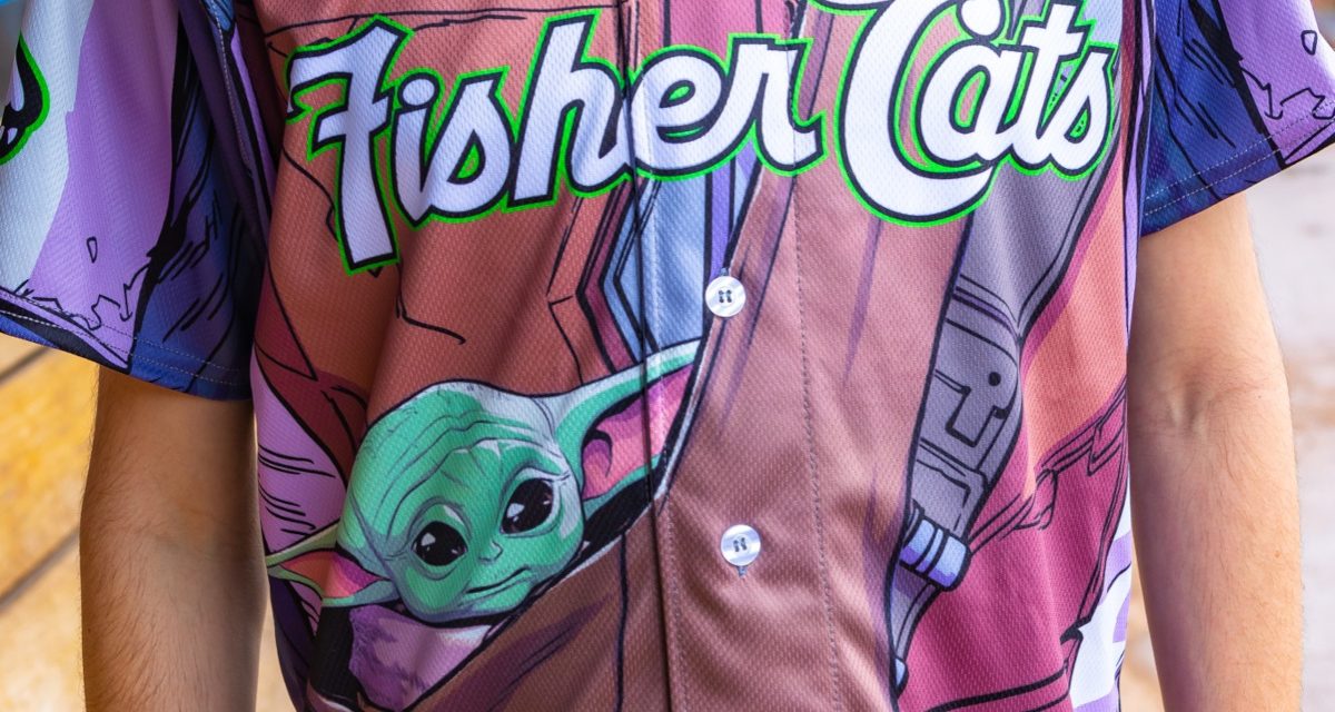 The Mandalorian: The Force Is Strong With The Fisher Cats’ Grogu Baseball Jersey
