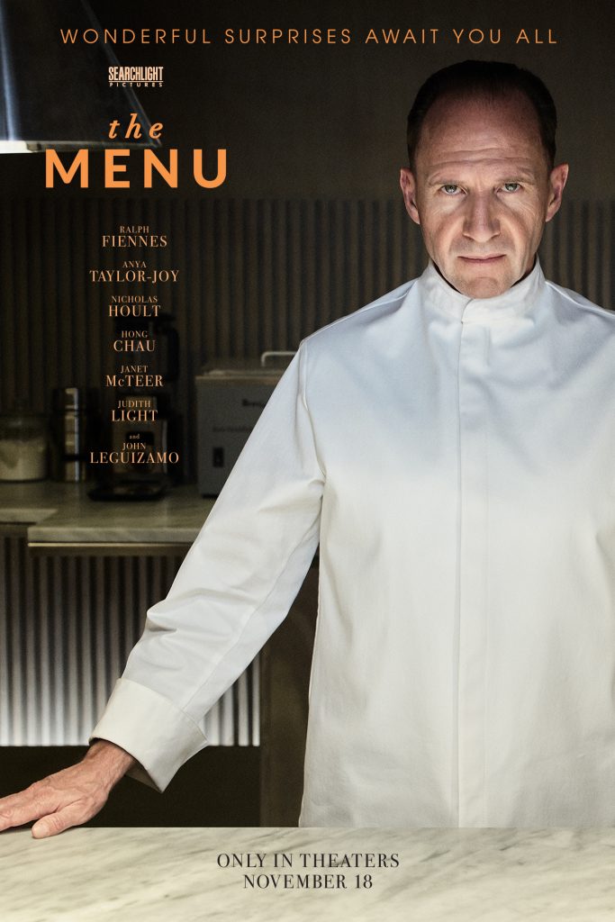 Ralph Fiennes The Menu poster