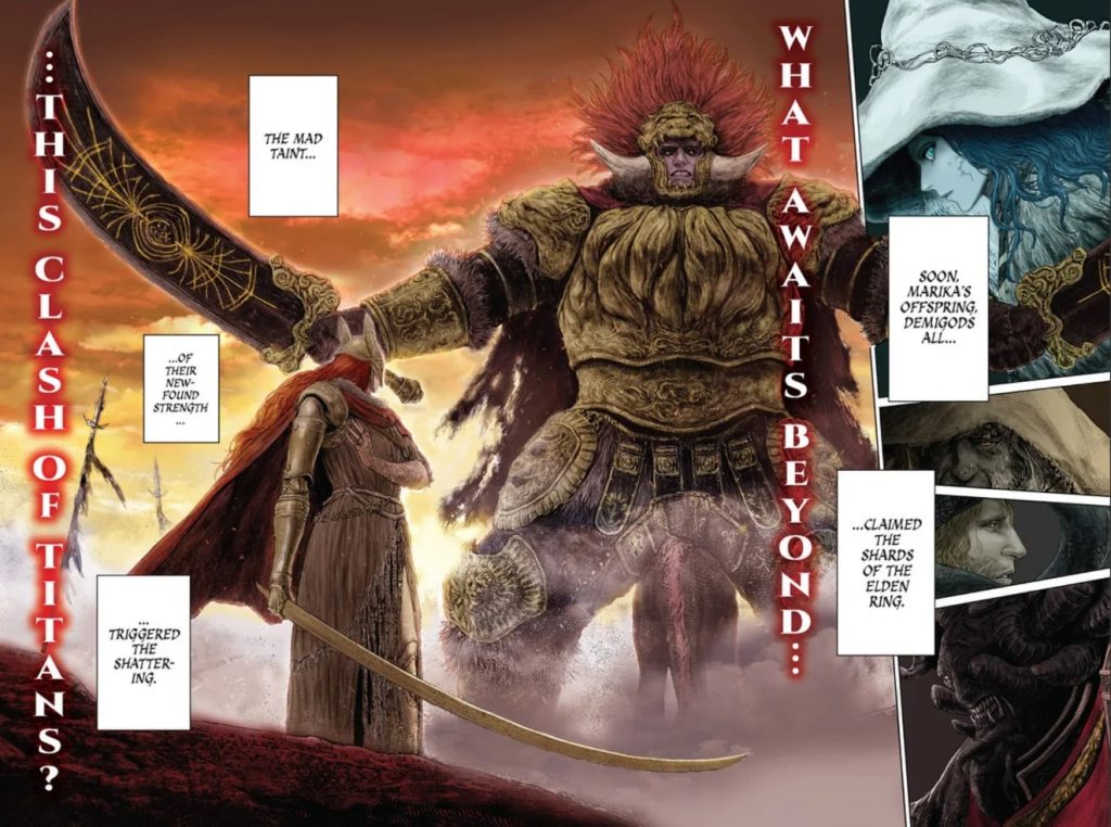 "Elden Ring: The Road to the Erdtree" pages 2-3.