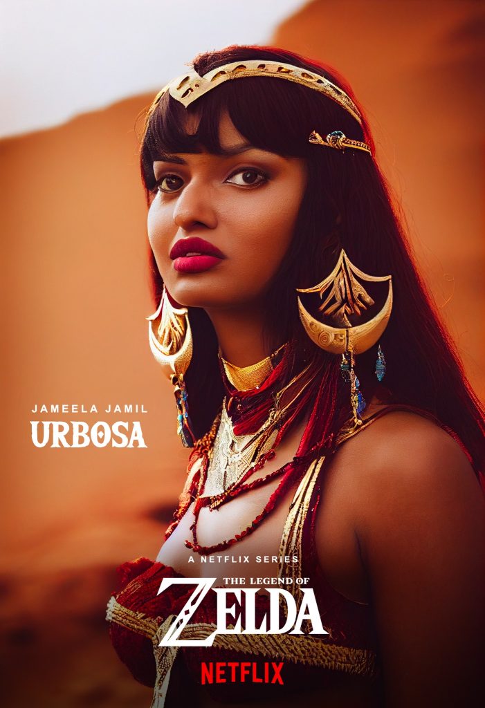 "Netflix's The Legend of Zelda" Jameela Jamil as Urbosa fan art by Dan Leveille.