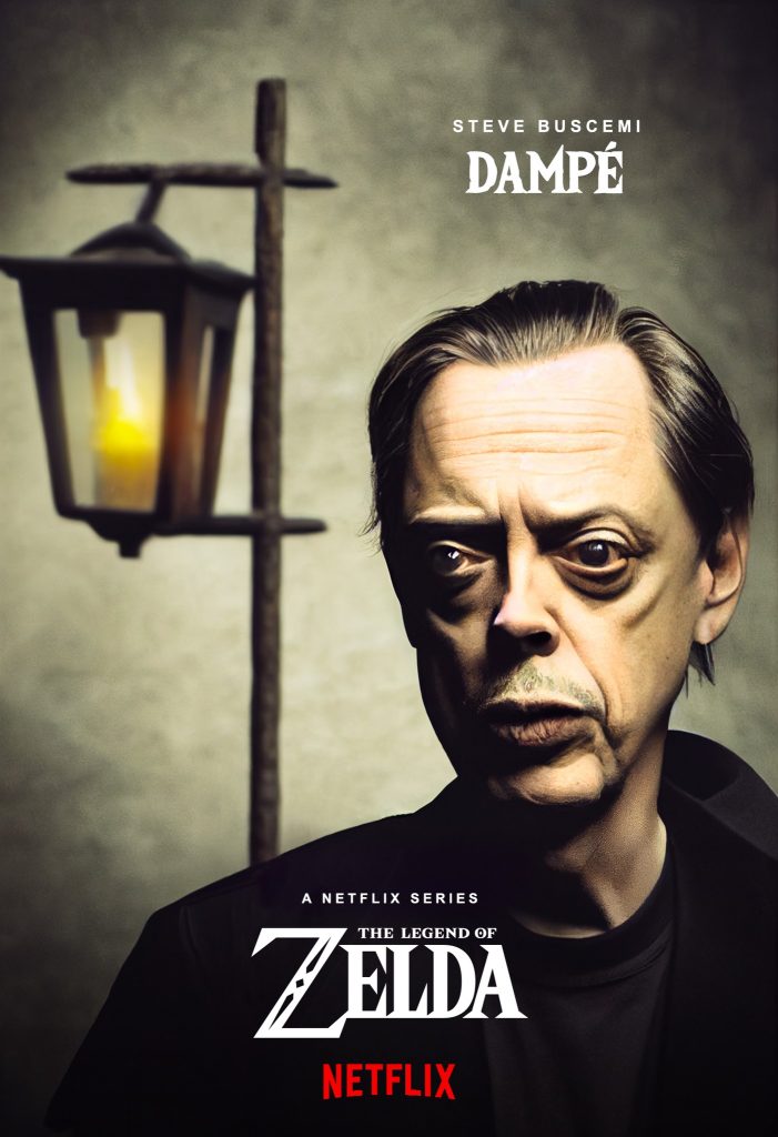 "Netflix's The Legend of Zelda" Steve Buscemi as Dampe fan art by Dan Leveille.