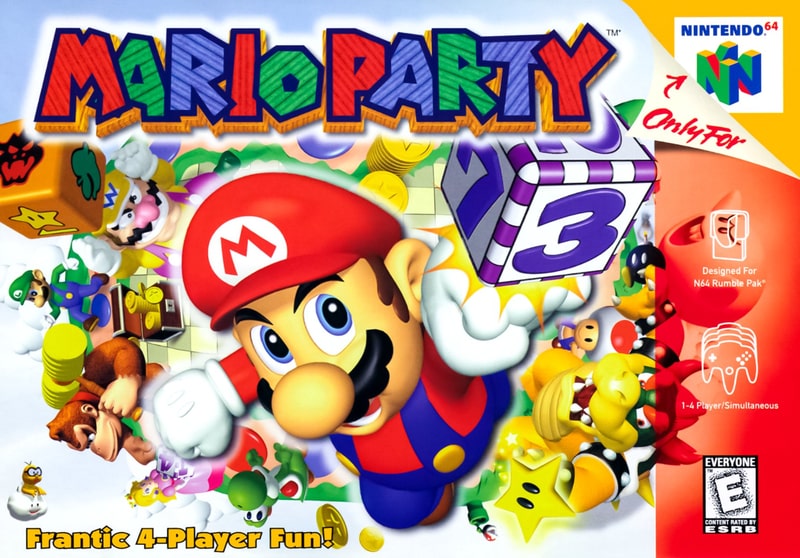 "Mario Party" for Nintendo 64 box art.