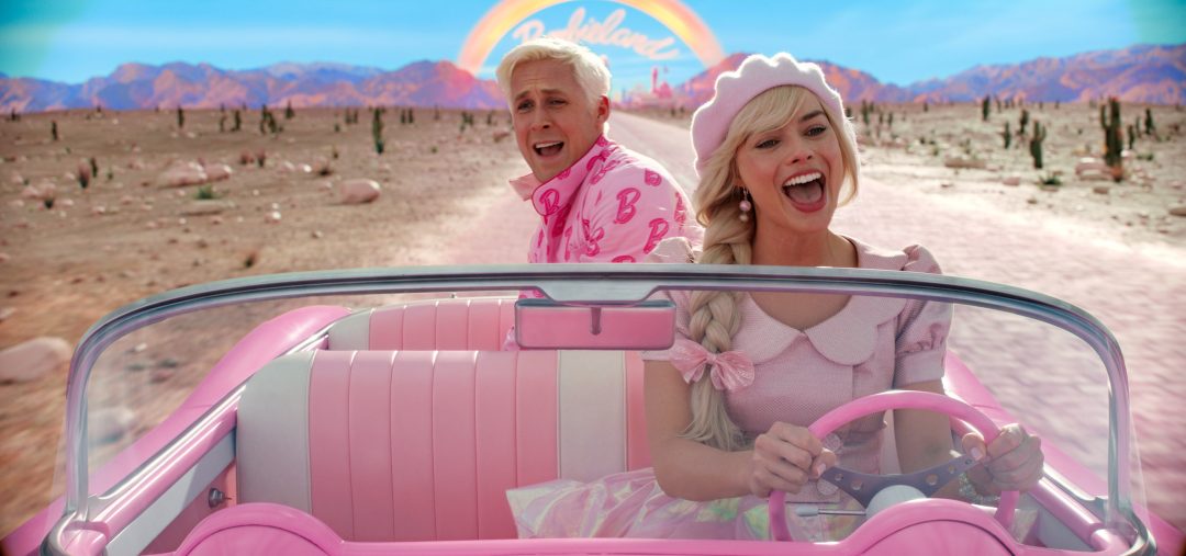 Margot Robbie as Barbie and Ryan Gosling as Ken