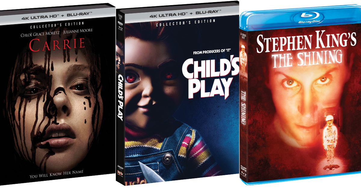 Scream Factory Brings ‘Child’s Play’, ‘Carrie’, & ‘The Shining’  To Blu-Ray/4K This March